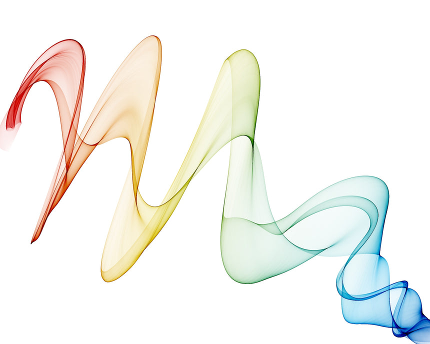 Coloured Wave Toughened Glass Kitchen Splashback - Adhesive Included