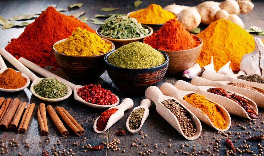 Spices V3 Toughened Glass Kitchen Splashback - Adhesive Included