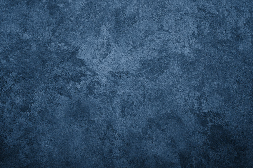 Blue Venetian Plaster Toughened Glass Kitchen Splashback - Adhesive Included