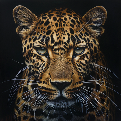 Leopard Head Toughened Glass Kitchen Splashback - Adhesive Included