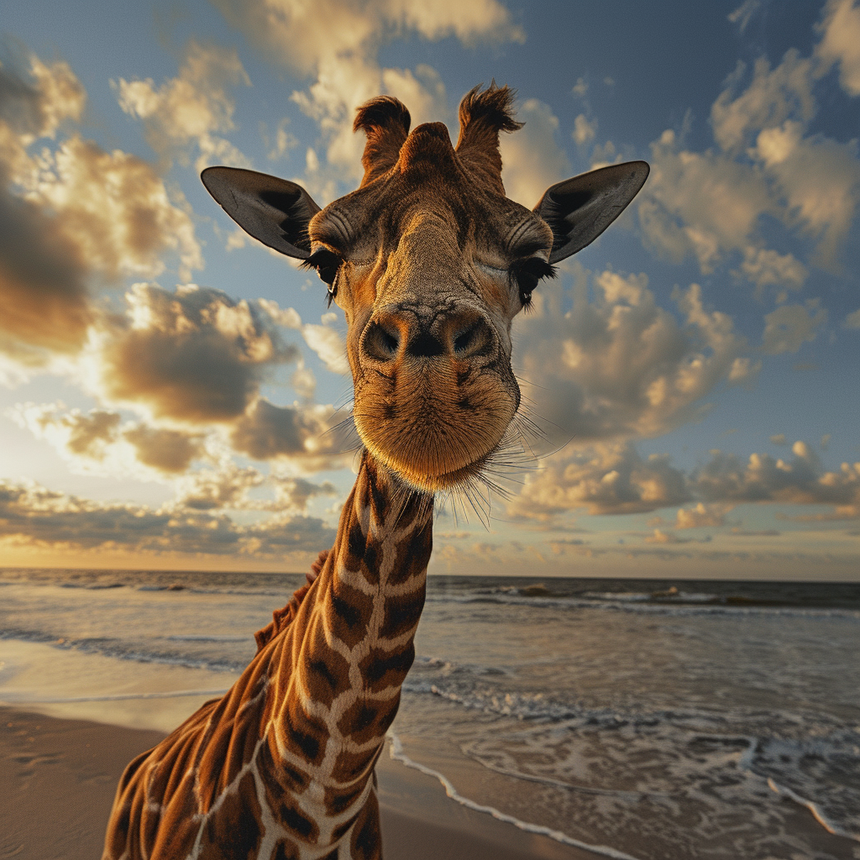 Giraffe Toughened Glass Kitchen Splashback - Adhesive Included