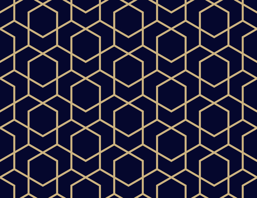 Geometric III Toughened Glass Kitchen Splashback - Adhesive Included