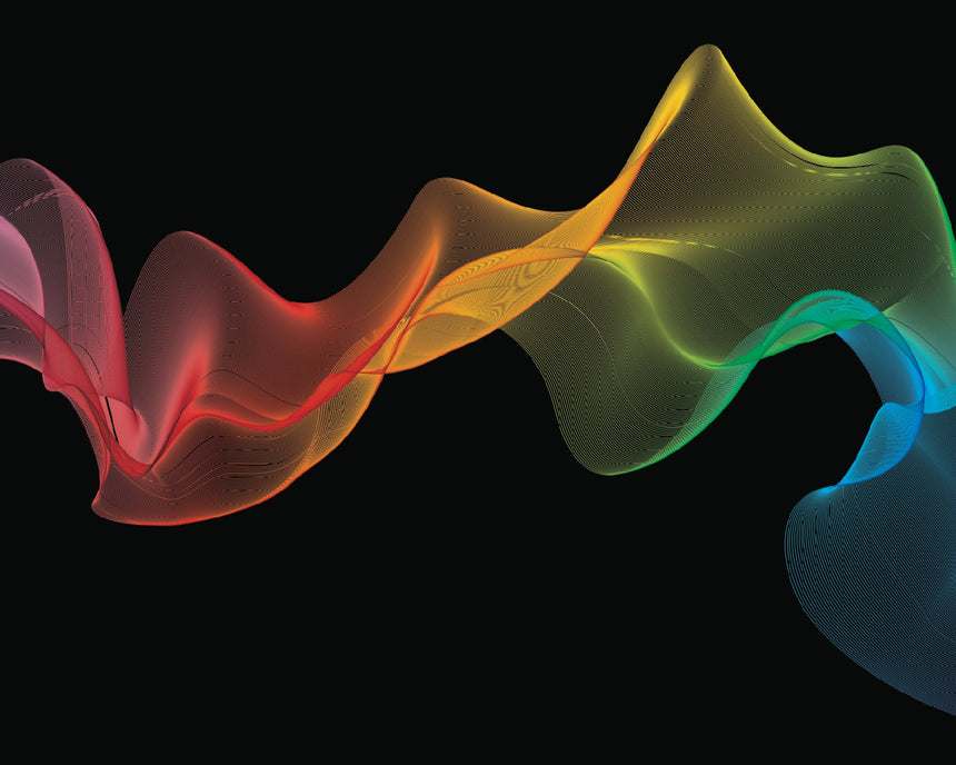 Waves of Colour Toughened Glass Kitchen Splashback - Adhesive Included