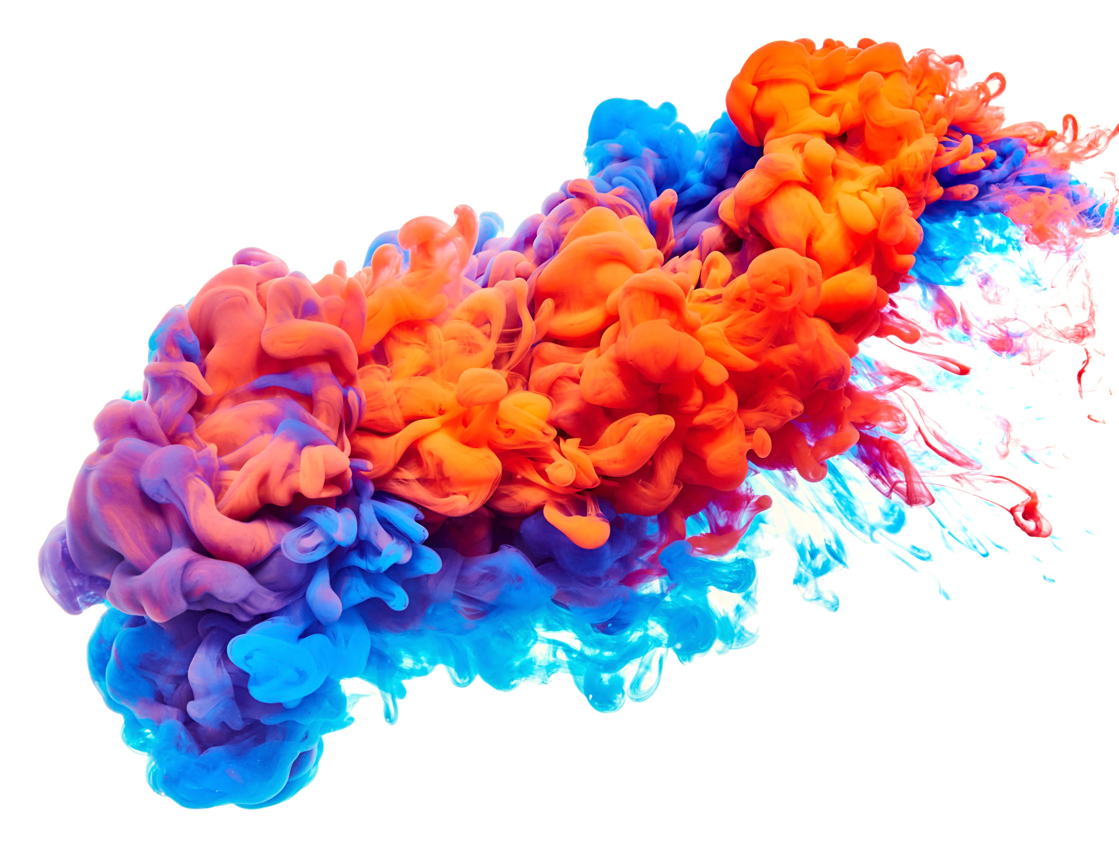 Blue & Red Ink Toughened Glass Kitchen Splashback - Adhesive Included