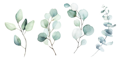 Faded Leaves Toughened Glass Kitchen Splashback - Adhesive Included