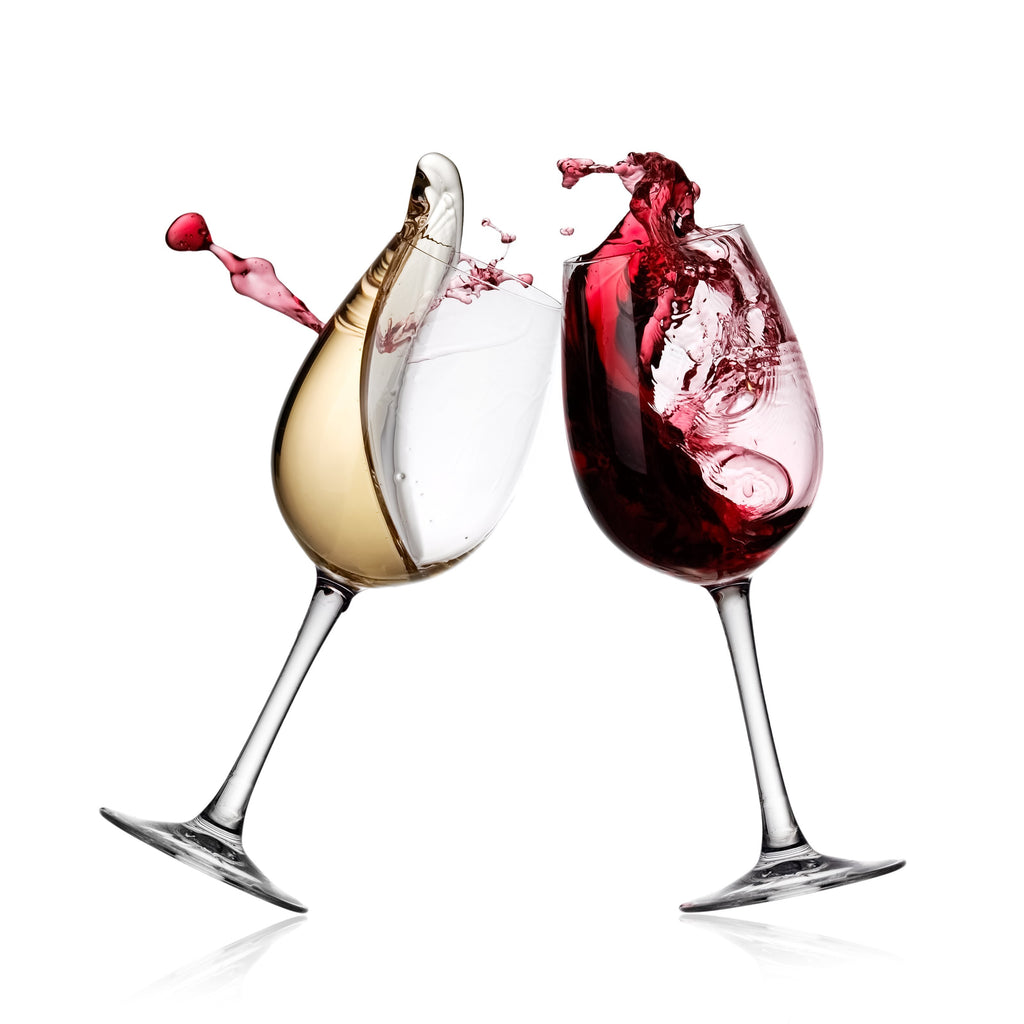 2 Wine Glasses Toughened Glass Kitchen Splashback - Adhesive Included