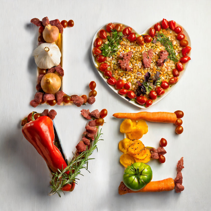 Food of Love Toughened Glass Kitchen Splashback - Adhesive Included