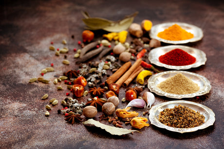 Spices V2 Toughened Glass Kitchen Splashback - Adhesive Included