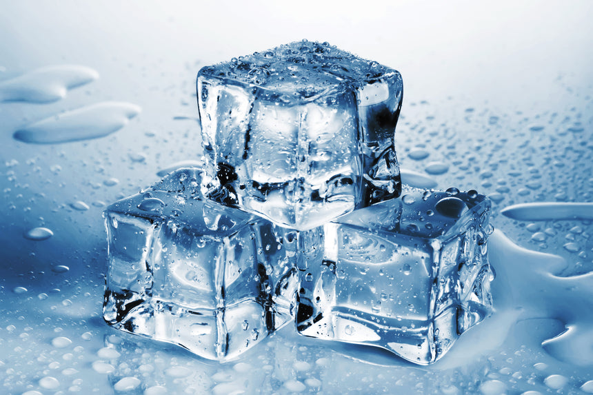 Ice Cubes Toughened Glass Kitchen Splashback - Adhesive Included