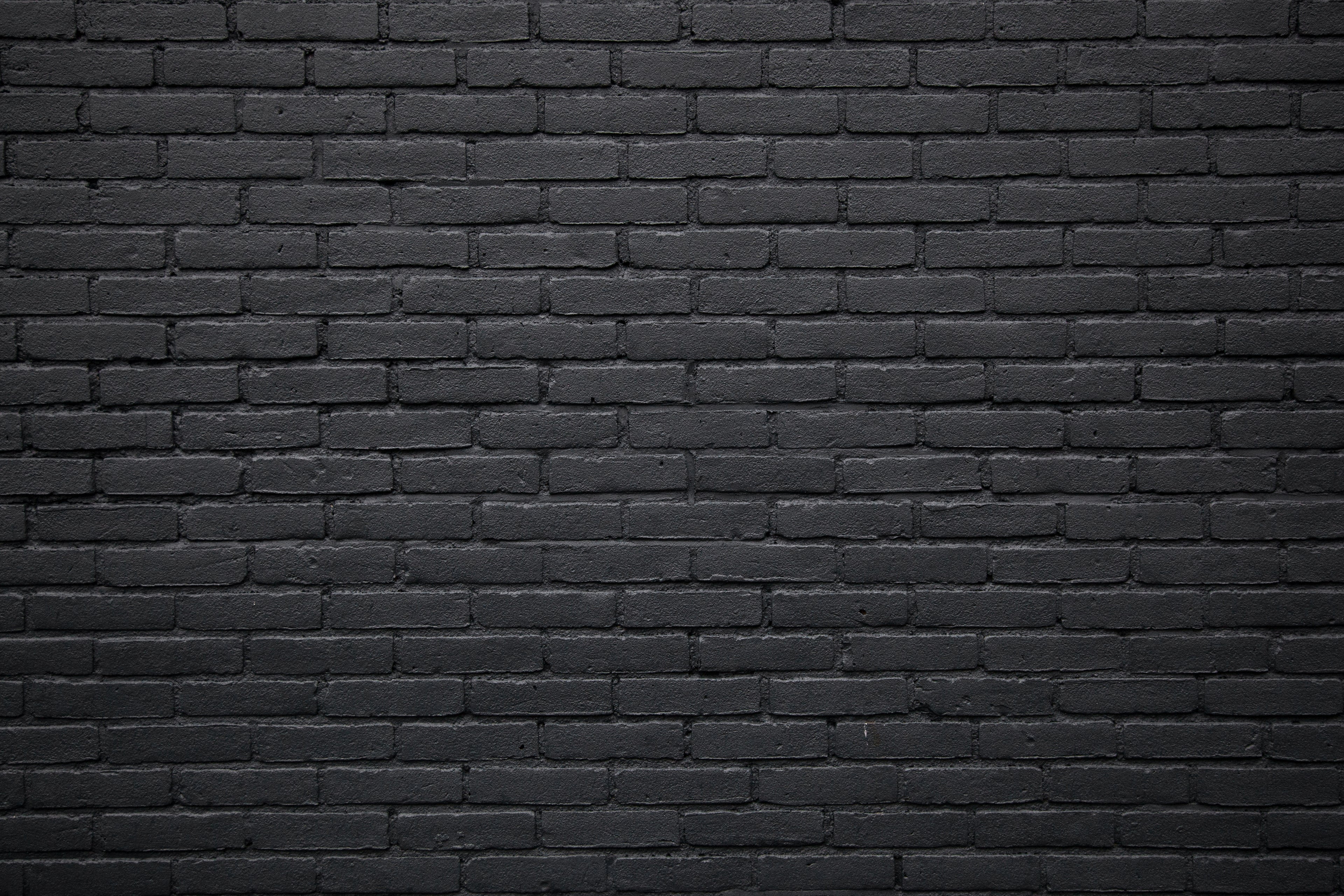 Black Bricks Toughened Glass Kitchen Splashback - Adhesive Included