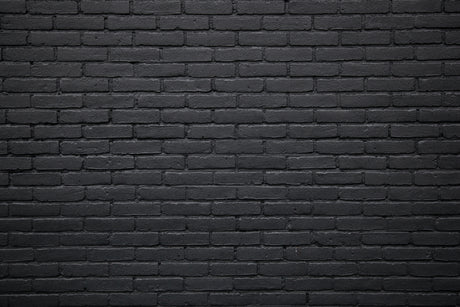Black Bricks Toughened Glass Kitchen Splashback - Adhesive Included