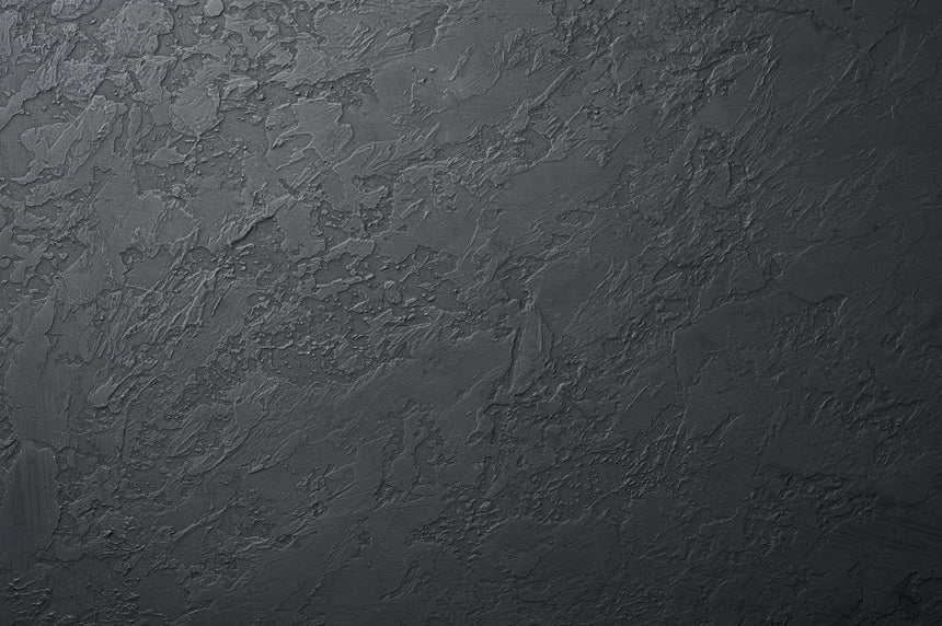 Black Venetian Plaster Toughened Glass Kitchen Splashback - Adhesive Included