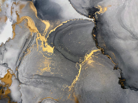 Grey Marble Toughened Glass Kitchen Splashback - Adhesive Included