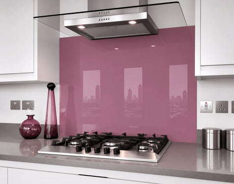 Festival Bloom Glass Splashback behind hob